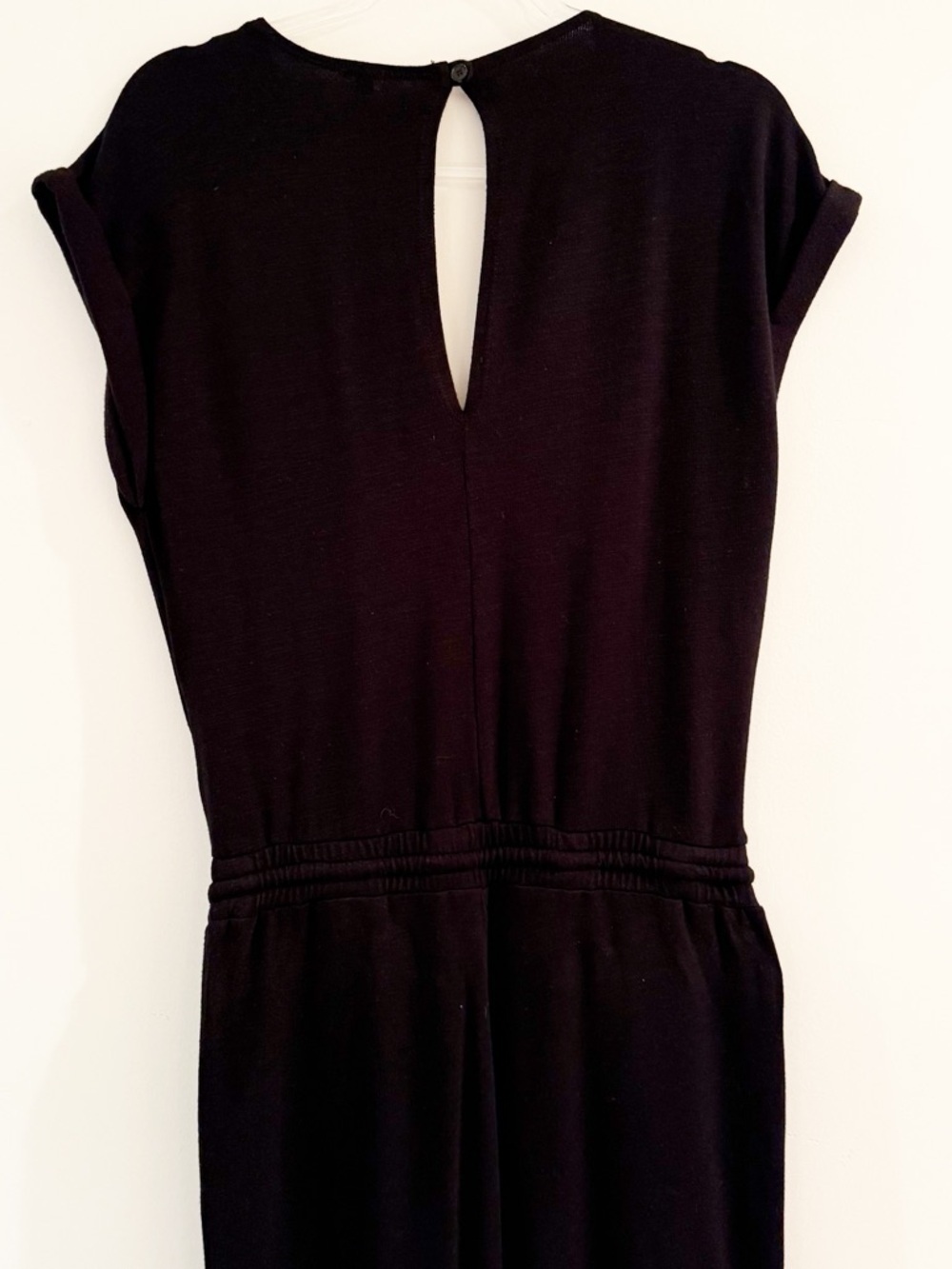 Monrow Black Crossover V-Neck Drawstring Jumpsuit - Picture 9 of 13